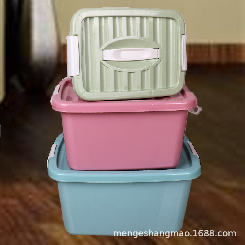 廠家銷售塑料收納箱 加厚耐摔手提收納箱 促銷贈品雜物整理箱