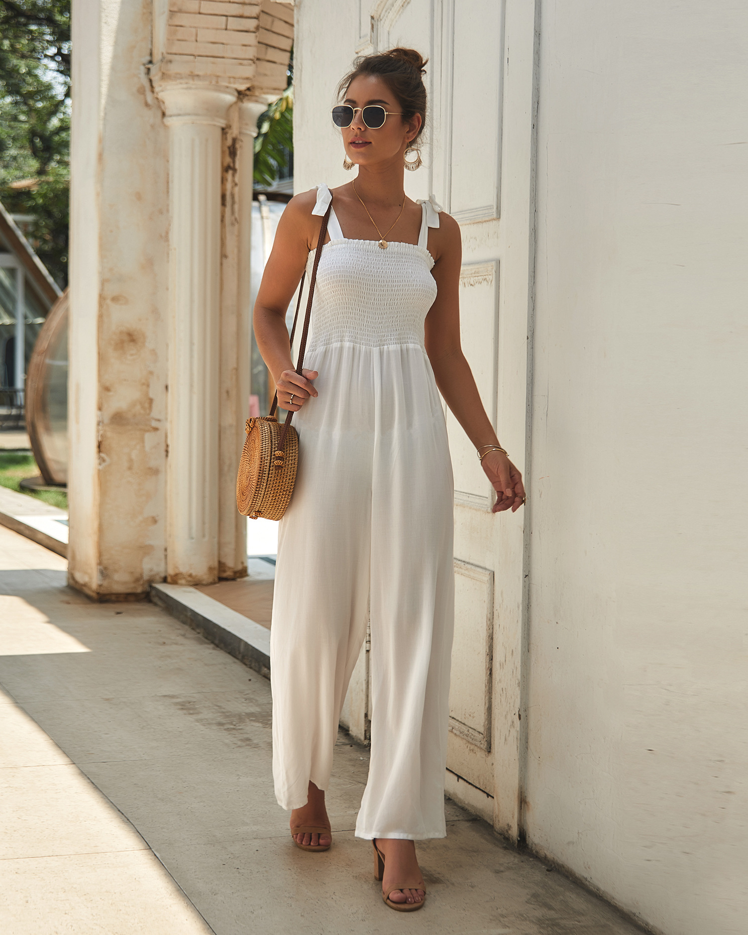 fashion summer new suspender jumpsuit NSDY8278