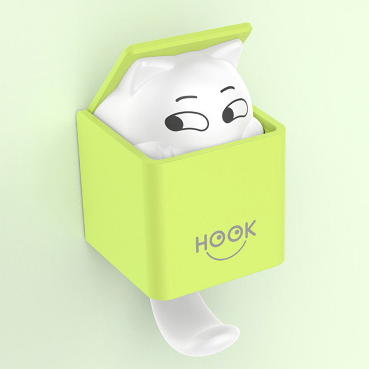 Cute cat fun gift hook clothes sticky hook convenient kitchen…