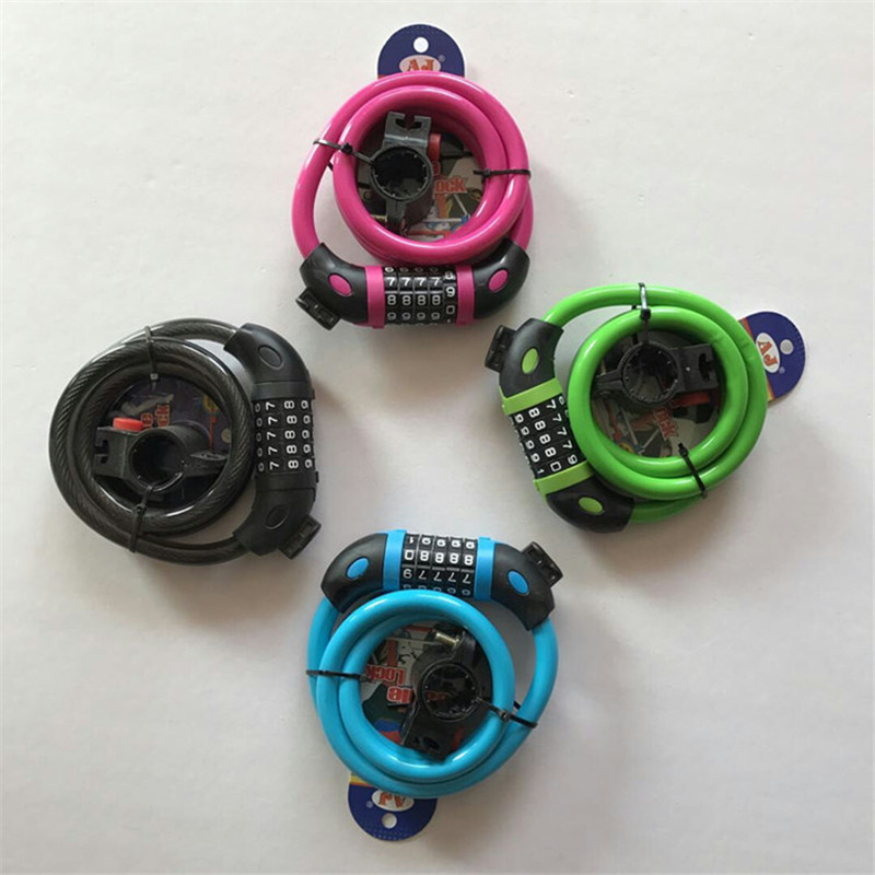 Bicycle Password lock Cable Lock Bicycle Mountain bike Security lock Wire Lock Bicycle locks parts