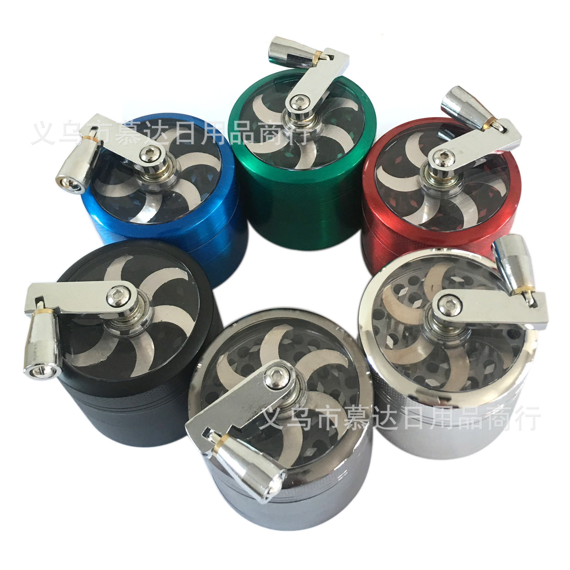 55mm 4-layer hand-cranked zinc alloy cig...