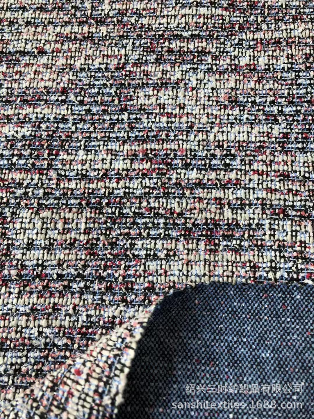 供应针织 大肚纱提花面料 小香风提花面料