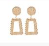 Matte trend metal earrings, wholesale