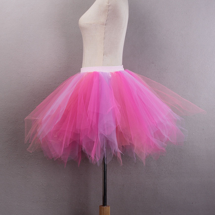 Candy color multi-color de media longitud pettiskirt estudio fotografía de la boda media-longitud pequeña falda de color de la falda de apoyo