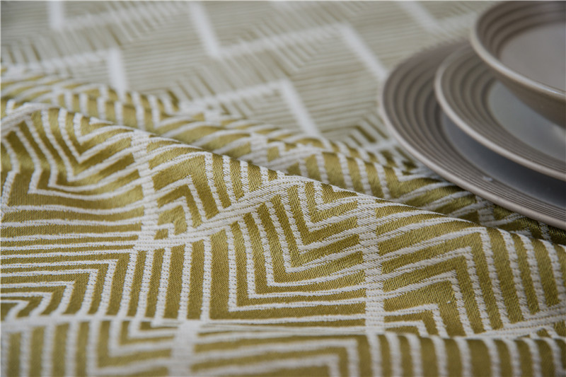 Waterproof Modern Minimalist Jacquard Wave Pattern Nordic Rectangular Coffee Table Dining Tablecloth Manufacturer_voghion.com