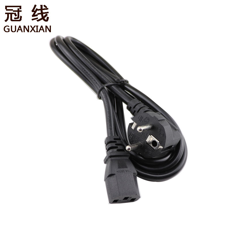 Commodities word power cord high quality pvc Computer Case power cord European standard Plug the power cord