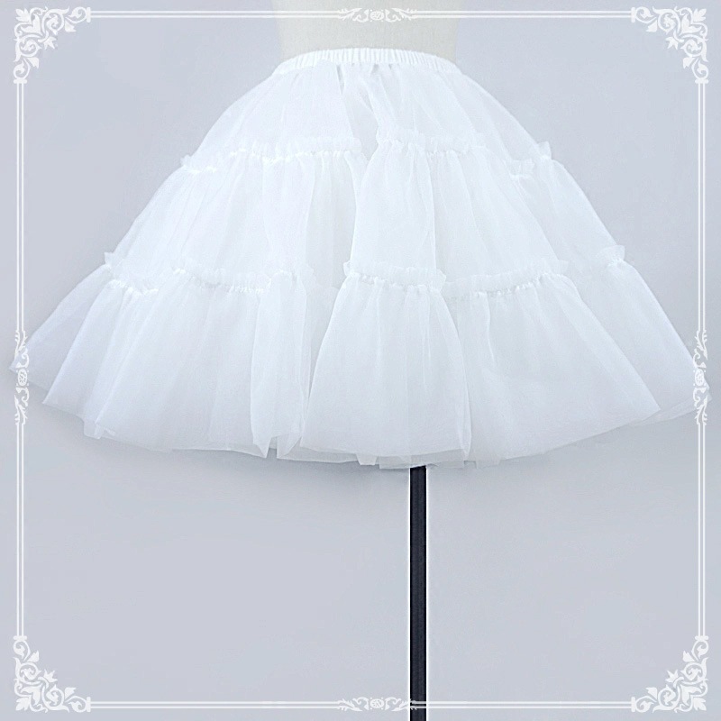 lolita white gauze skirt soft gauze boneless daily skirt wedding dress skirt skirt cosplay tutu skirt