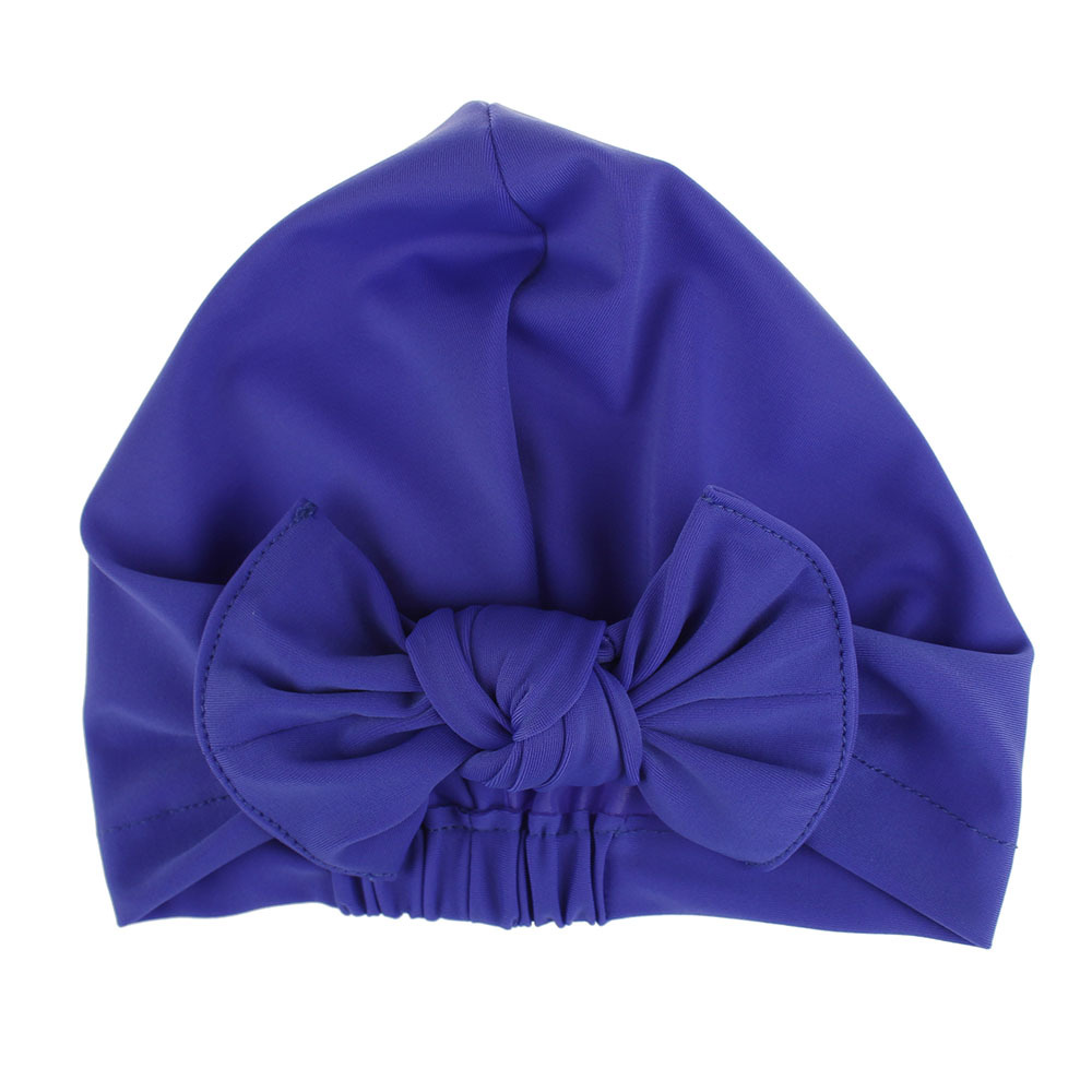 Kinder-bade Kappe Grenz Überschreiten Der Explosiver Stil Polyester-acryl-baby-bowknot-hut Ist Gut Elastischer Einfarbiger Druck Baby-bade Kappe display picture 24