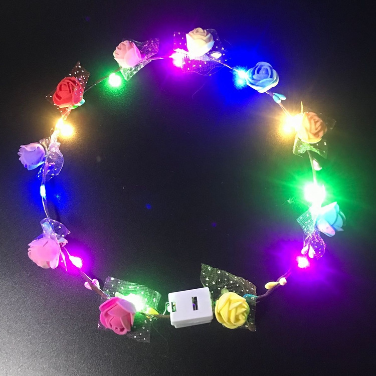 发光10花（PE泡沫花）彩色花环