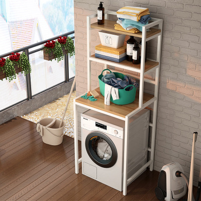 Washing machine Shelf roller Wave wheel Washing machine Square frame TOILET to ground Shelf balcony Storage