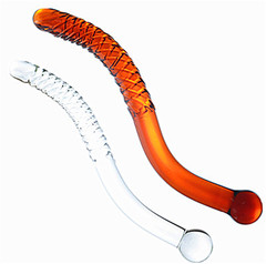 性玩具成人用品玻璃螺紋長款情趣自慰女用陽具後庭肛塞拉珠自慰器