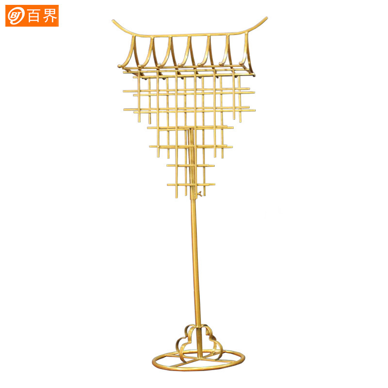 百界新款中式婚礼道具挂件铁艺黄金屋吊顶婚庆布置摆件T台路引