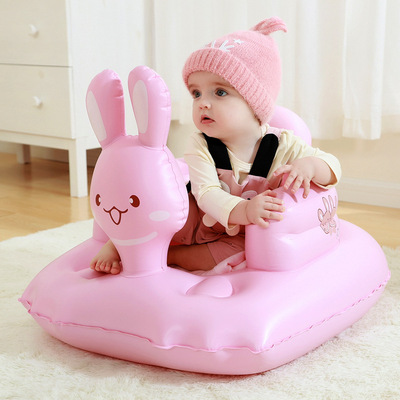 婴儿坐椅子充气学坐沙发宝宝座椅BB便携餐椅充气气垫座椅厂家|ms