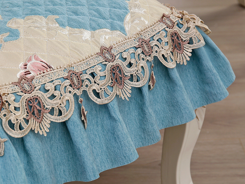 欧式郁金香蓝椅垫 (8)