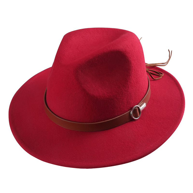 Sombrero Otoño e Invierno de lana estilo europeo y americano británico sombrero de copa 55-57cm multicolor opcional fábrica al por mayor image 6