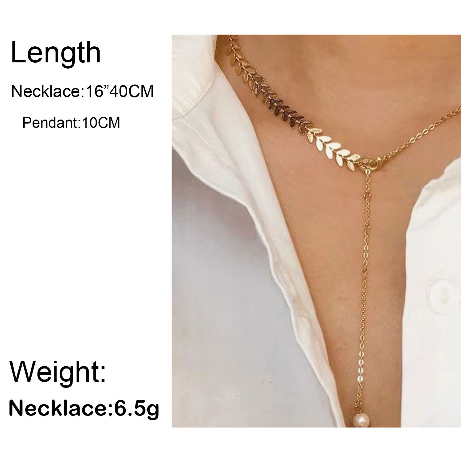 Individual Fish Bone Clavicle Chain Fashion Imitation Pearl Pendant Necklace Necklace Female display picture 1