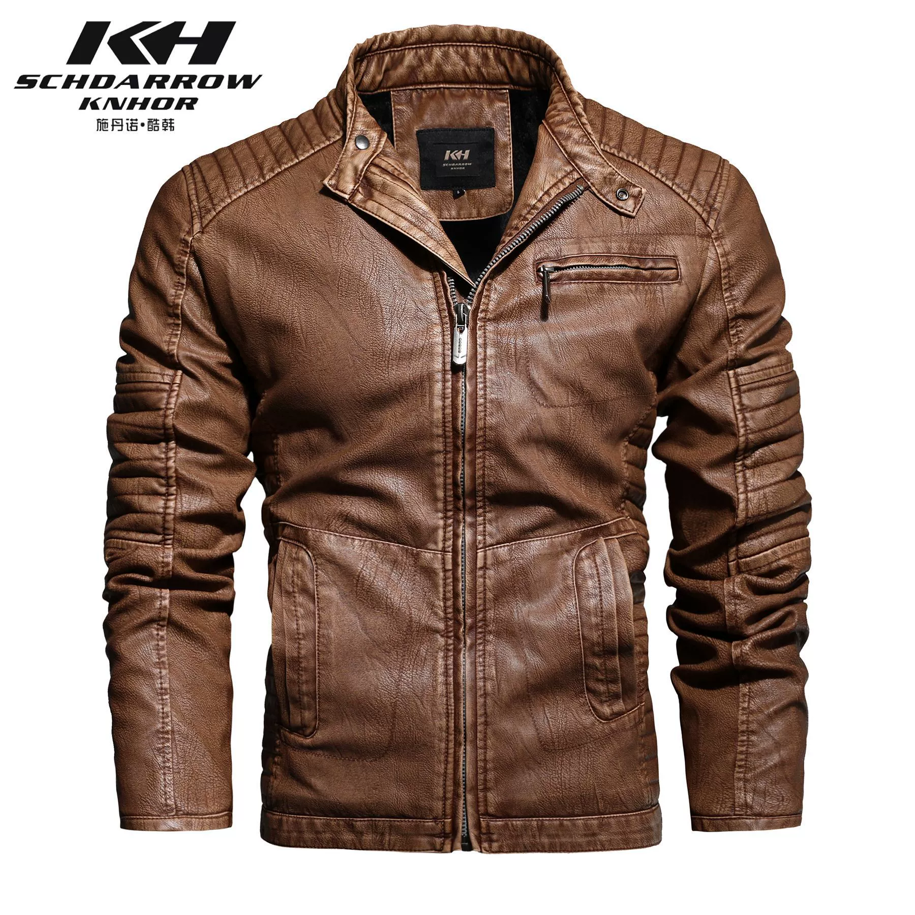 Прямая Внешняя торговля с фабрики, мужская осенне-зимняя новая мужская мотоциклетная кожаная флисовая подкладка, красивая Повседневная Молодежная куртка, пальто