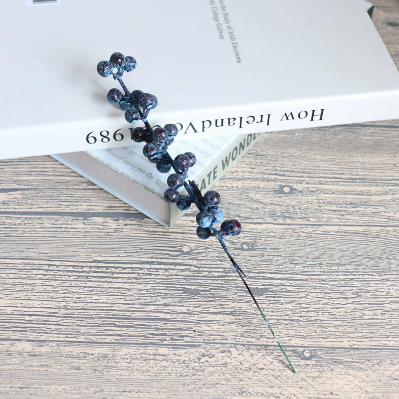 Оптовые ветки черники, имитируемые маленькие плоды, цветы, DIY, сырьё, картонные реквизиты, украшение