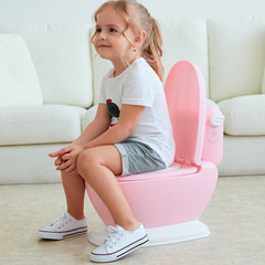 Children's toilet seat bidet, simulation toilet seat for boys and girls, baby potty with music function