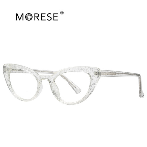 Source manufacturer fashionable cat-eye anti-blue light flat mirror for women TR90 personalized glitter glasses frame optical frame 2012