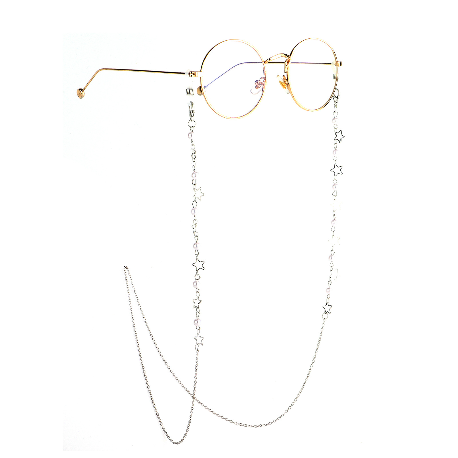 Pearl Color Preserving Star Glasses Hanging Chain Necklace Sunglasses Glasses Rope Chain display picture 4