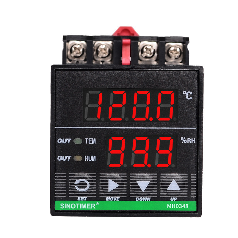 MH0348-DIN intelligent high-precision temperature and humidity controller humidity meter greenhouse breeding incubation guide rail installation