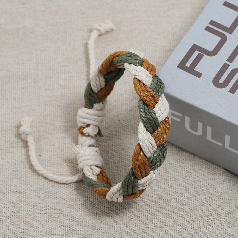 New colorful hemp rope couple bracelet ethnic style hand-woven bracelet simple jewelry