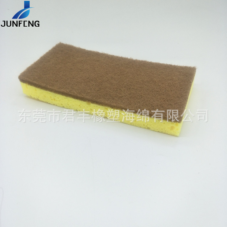 复合百洁布木浆棉清洁擦 可爱卡通造型木浆棉 移印logo加工