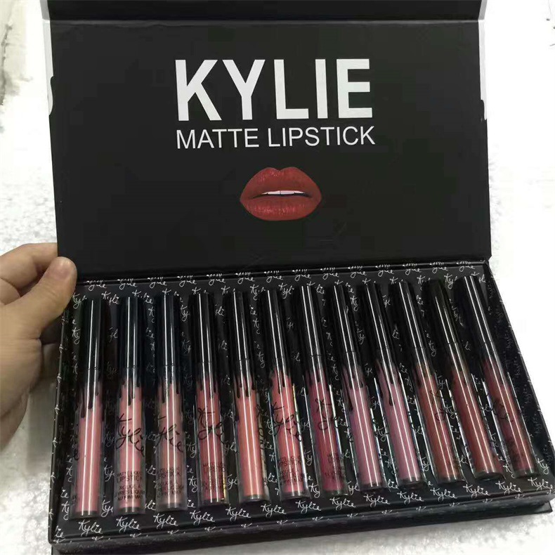 New Kylie Lip Gloss 12 Bowknot Set Liqui...