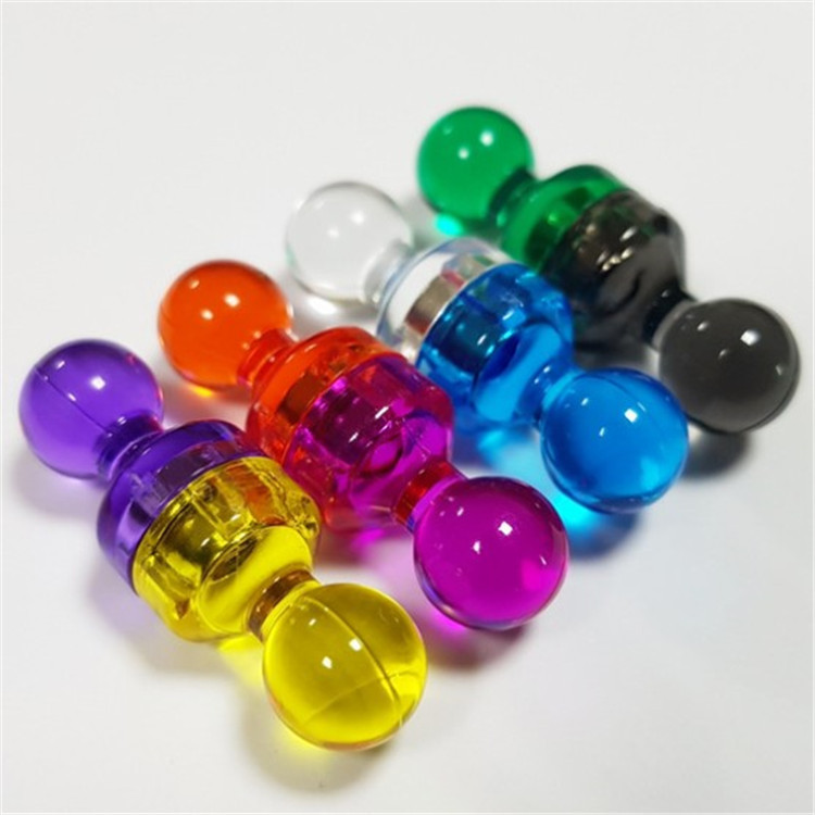 工字型塑料透明彩色白板磁扣 磁粒 中号15MM强磁磁铁