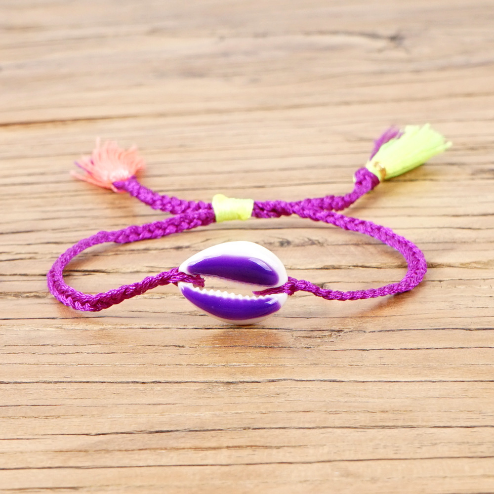 Fashion Tassel Hand-woven Multicolor Shell Bracelet display picture 11
