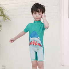 New Children's Swimwear Cute Shark Swimwear for Boys Toddlers Baby Sun Protection Quick Dry Hot Spring Swimwear