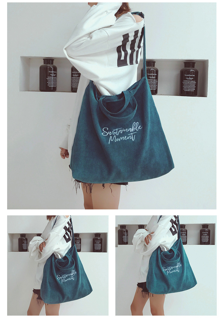 Corduroy Canvas Tote Bag - Image 2