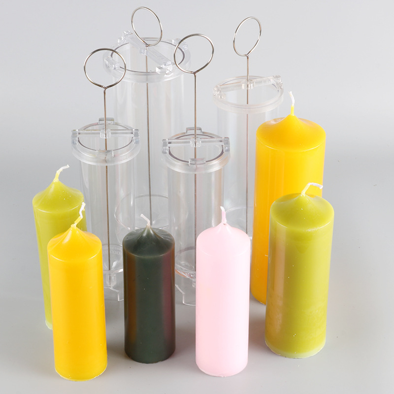 香薰柱蜡模具直径5cm 6cm 6.8cm圆柱尖顶DIY手工圆柱蜡烛整体模具