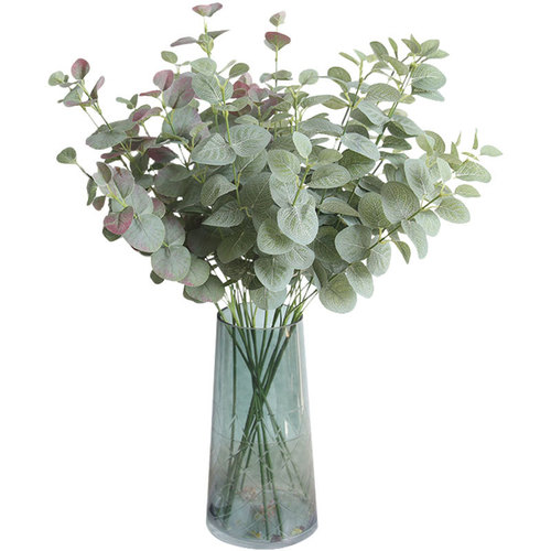 Simulated eucalyptus leaves, money leaves, silk flowers, green leaves, artificial flowers, green plants, dried flowers, simulated green plants, leaves, home decor