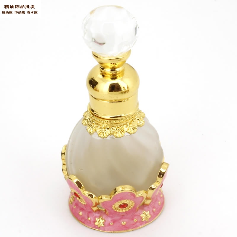 中国精油饰品网15ml金色宫廷顶小花朵瓶精油瓶摆件1.jpg