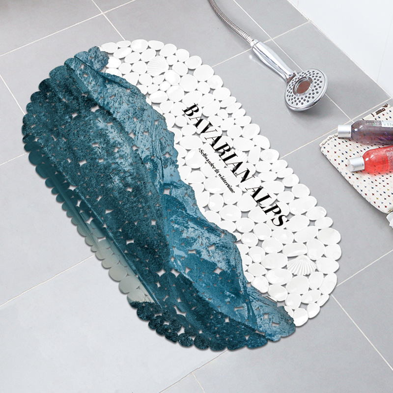 Nordic color sólido baño bañera Mat impresión antideslizante alfombra de baño antideslizante estera de ducha de PVC alfombra de baño taza de succión estera
