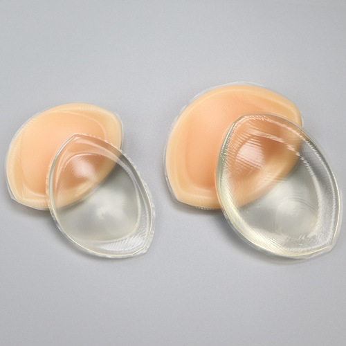 Silicone breast pad inserts transparent thickened invisible push-up triangle breast pads silicone fake breast pads bra inserts underwear pads