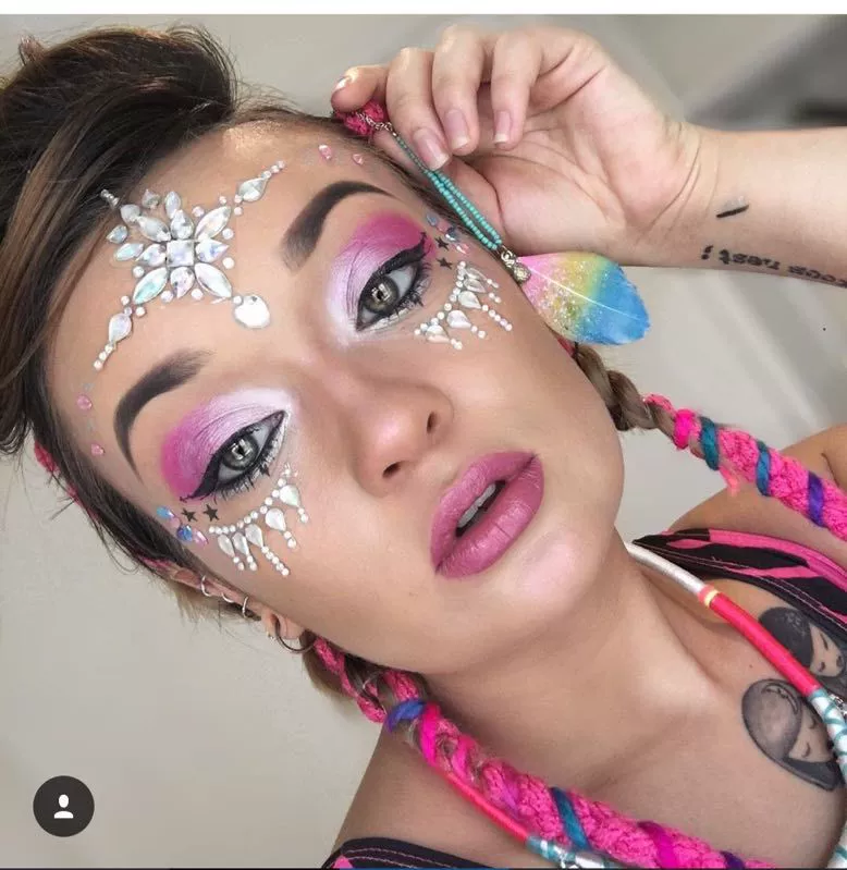 Electronic syllable face sticker, eyebrows, face, face, face diamond diamond attach to the face decoration
