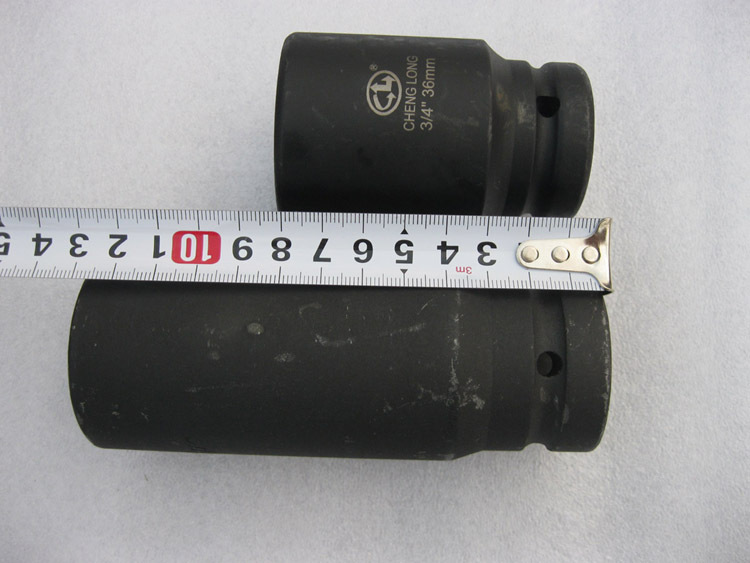 3/4加长钢结构套筒 特长外六角套筒 风炮套筒气动电动扳手套筒头