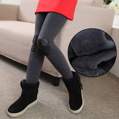 2019秋冬新款童打底褲韓版中大童時尚女童純色加絨保暖彈力打底褲