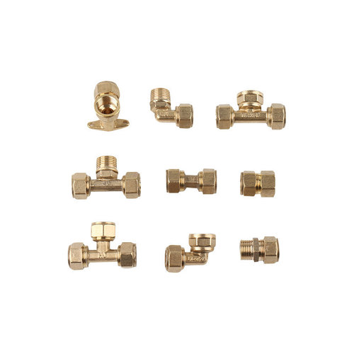 1216 aluminum plastic pipe copper joint 4 points water pipe copper fittings 6 points solar pipe fittings 20 brass elbow tee direct