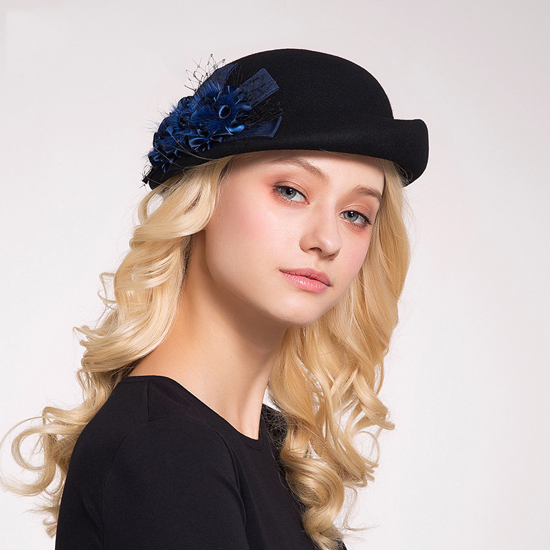 Women's Elegant Solid Color Side Of Fungus Fascinator Hats Beret Hat display picture 2