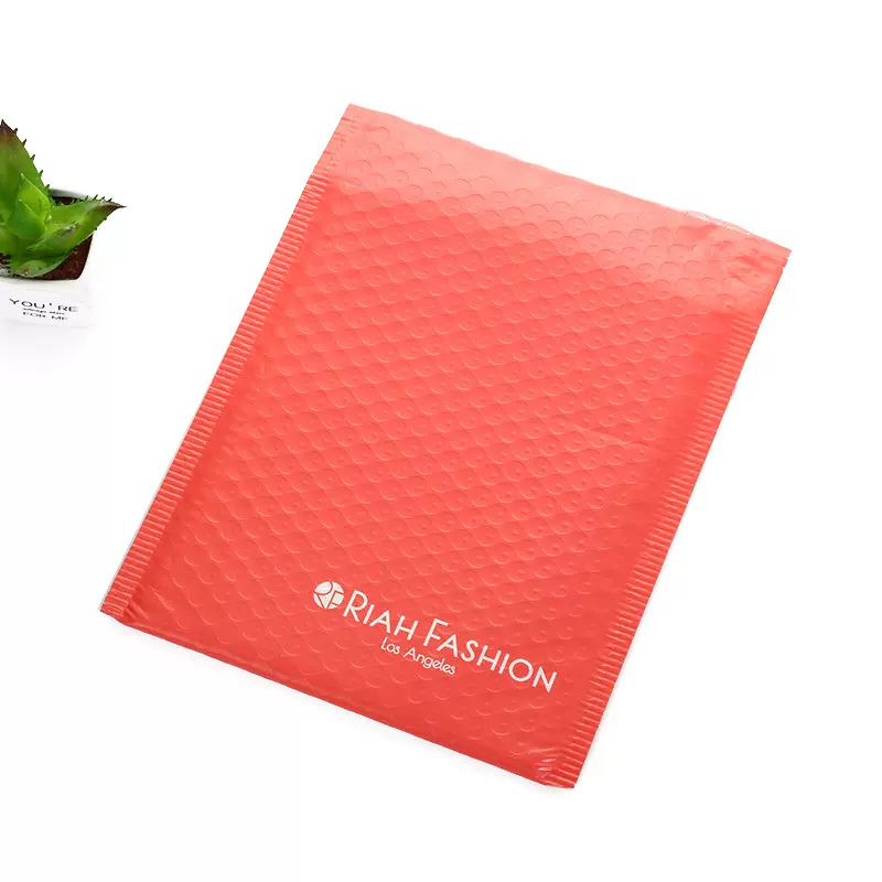 专业定制红色牛皮纸气泡袋 服装图书信封袋 防震防水自封袋印logo