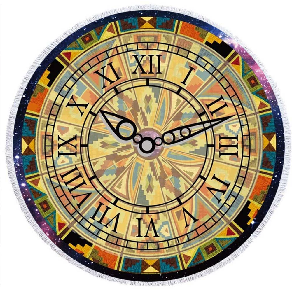 2 день мода волосы Мандала круглый печатных пляжное полотенце из микрофибры пляж Подушка 150 кисточкой края