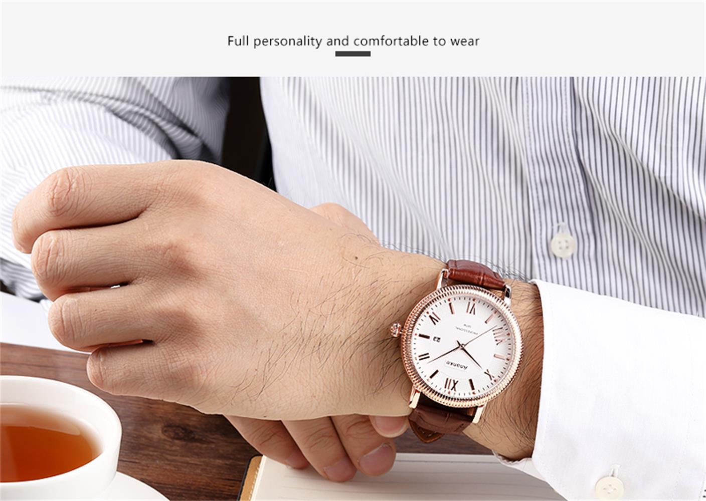 Men's Quartz Watch With Japanese Movement And Leather Strap_voghion.com