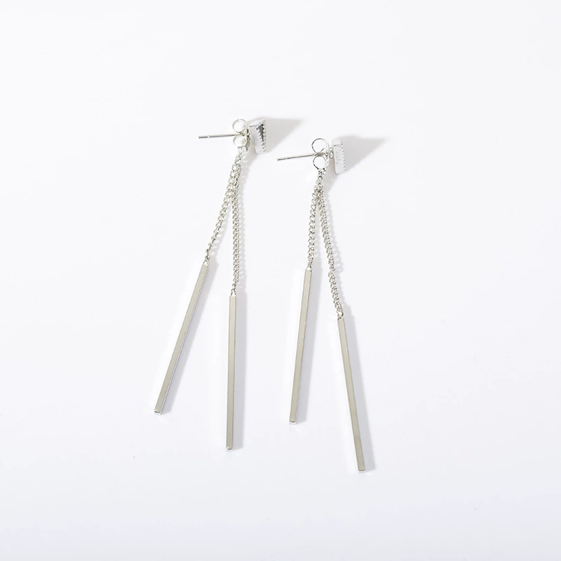 Fashionable long earrings with tassels
