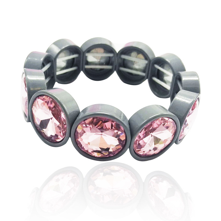 Ig Style Round Alloy Inlay Glass Women's Bracelets display picture 3