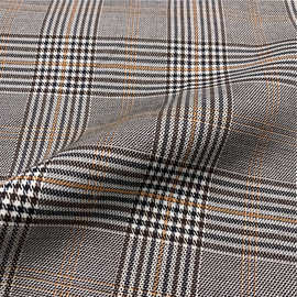 秋冬新款服装面料 21支全涤TR弹力格子布 时尚西装连衣裙面料批发