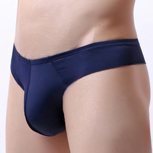 Men's Invisible Ice Silk Sheer Breathable Ultra-Thin One-Piece Soft U-Shape Sexy Briefs T-Shaped Trendy C06